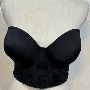 Elegant Black Lace Longline Bra